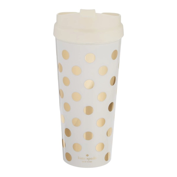 kate spade Other - Kate Spade Gold Dot Thermal Tumbler